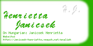 henrietta janicsek business card